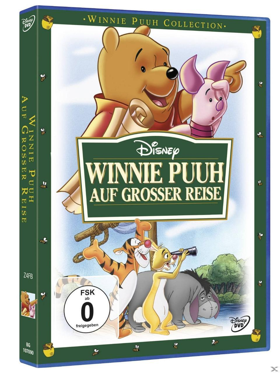 DVD-Cover: Winnie Puuh und Freunde auf einer Reise, mit deutschem Text.