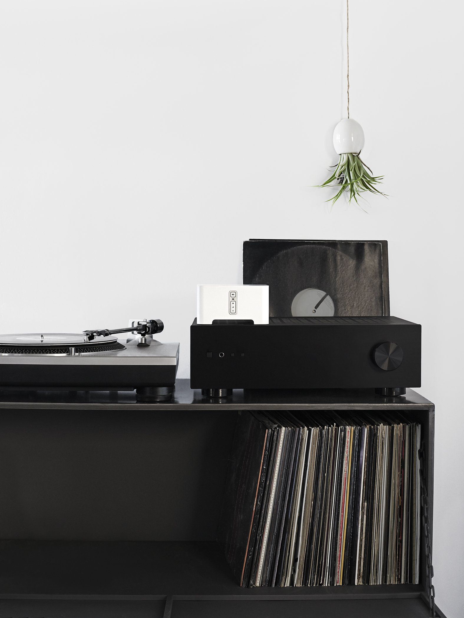 SONOS CONNECT Musikstreaming über WLAN für herkömmliches Audio-Equipment Streaming Lautsprecher App-steuerbar, Weiß