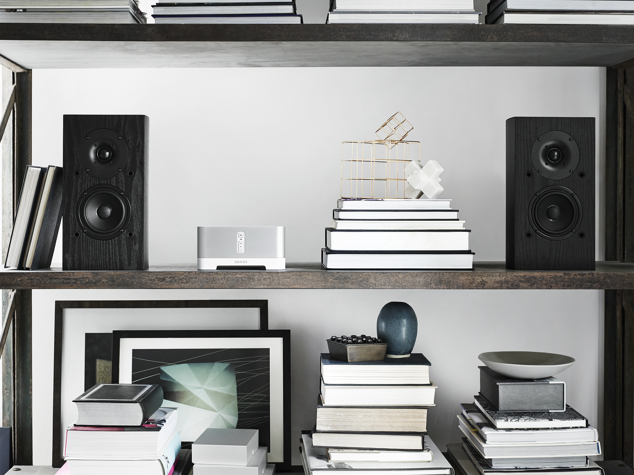 SONOS CONNECT:AMP Musikstreaming über WLAN für Passiv-Lautsprecher Streaming Lautsprecher App-steuerbar, Weiß