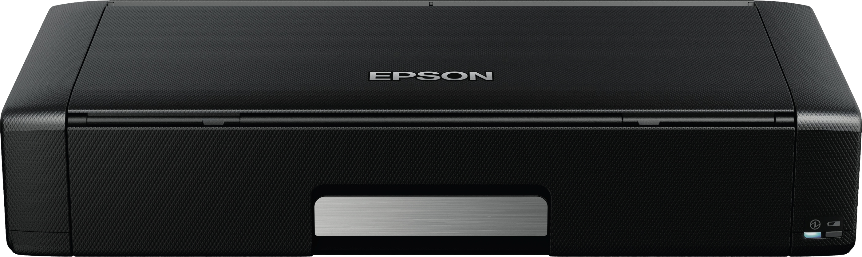 Fekete Epson nyomtató, rajta az EPSON felirattal.
