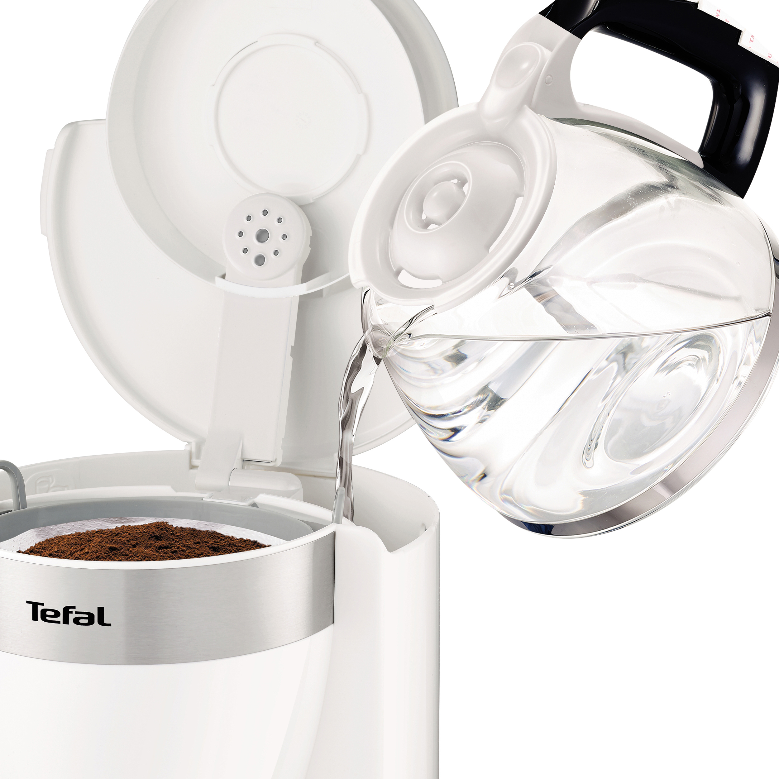 TEFAL CM 1801 Delfini Plus Kaffeemaschine Weiß/Edelstahl