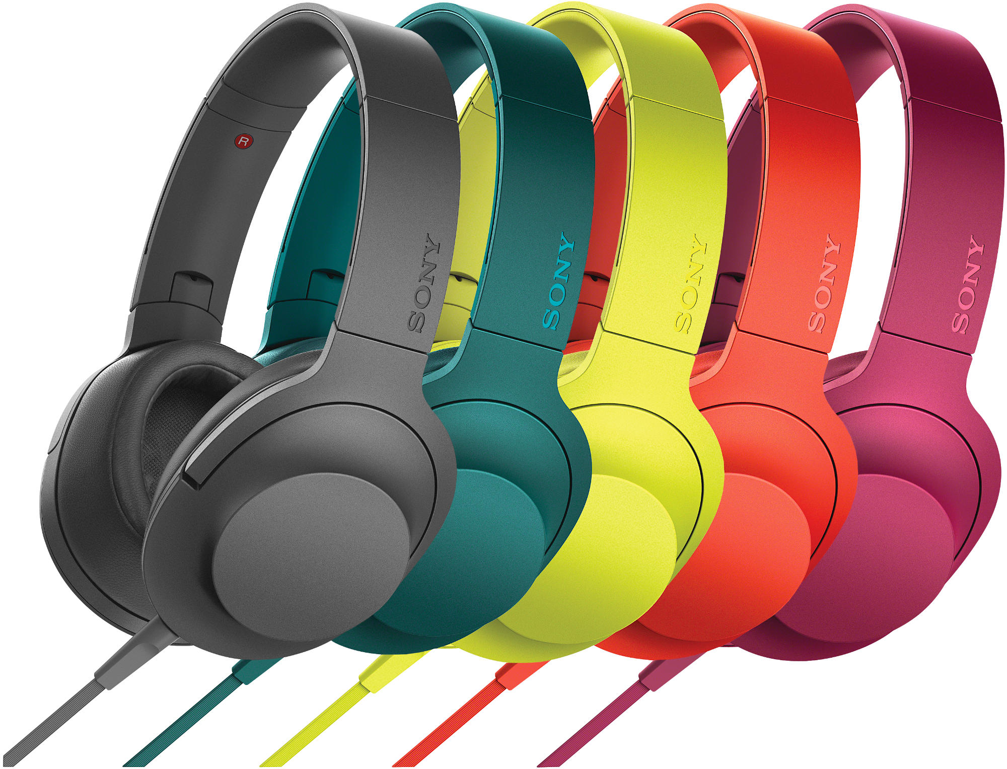 SONY MDR-100AAP, On-ear Kopfhörer Rot