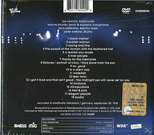 Rückseite einer DVD-Hülle mit einer Liste von Songs und Credits.