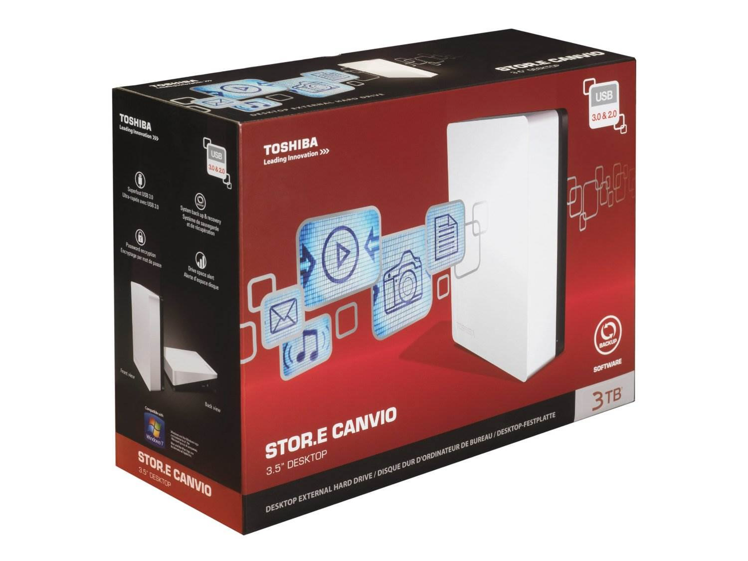 TOSHIBA Stor E Canvio 3.5 inç USB 3.0 3TB Taşınabilir Disk