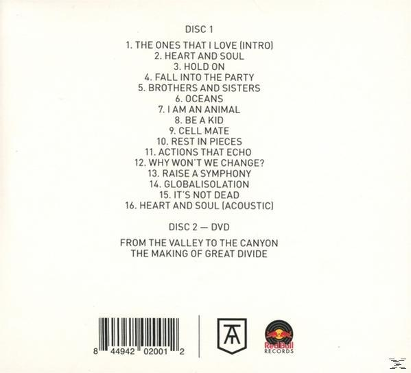 CD-Cover mit Titelliste: Disc 1 und Disc 2, einschließlich Songtiteln. Unten befinden sich Logo und Barcode.