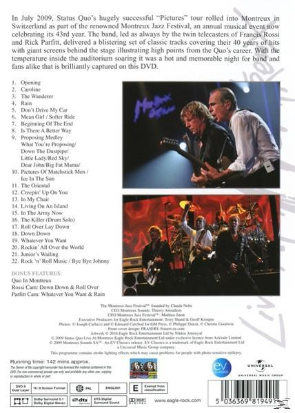 Status Quo - Pictures-Live 2009 (DVD) Montreux - At