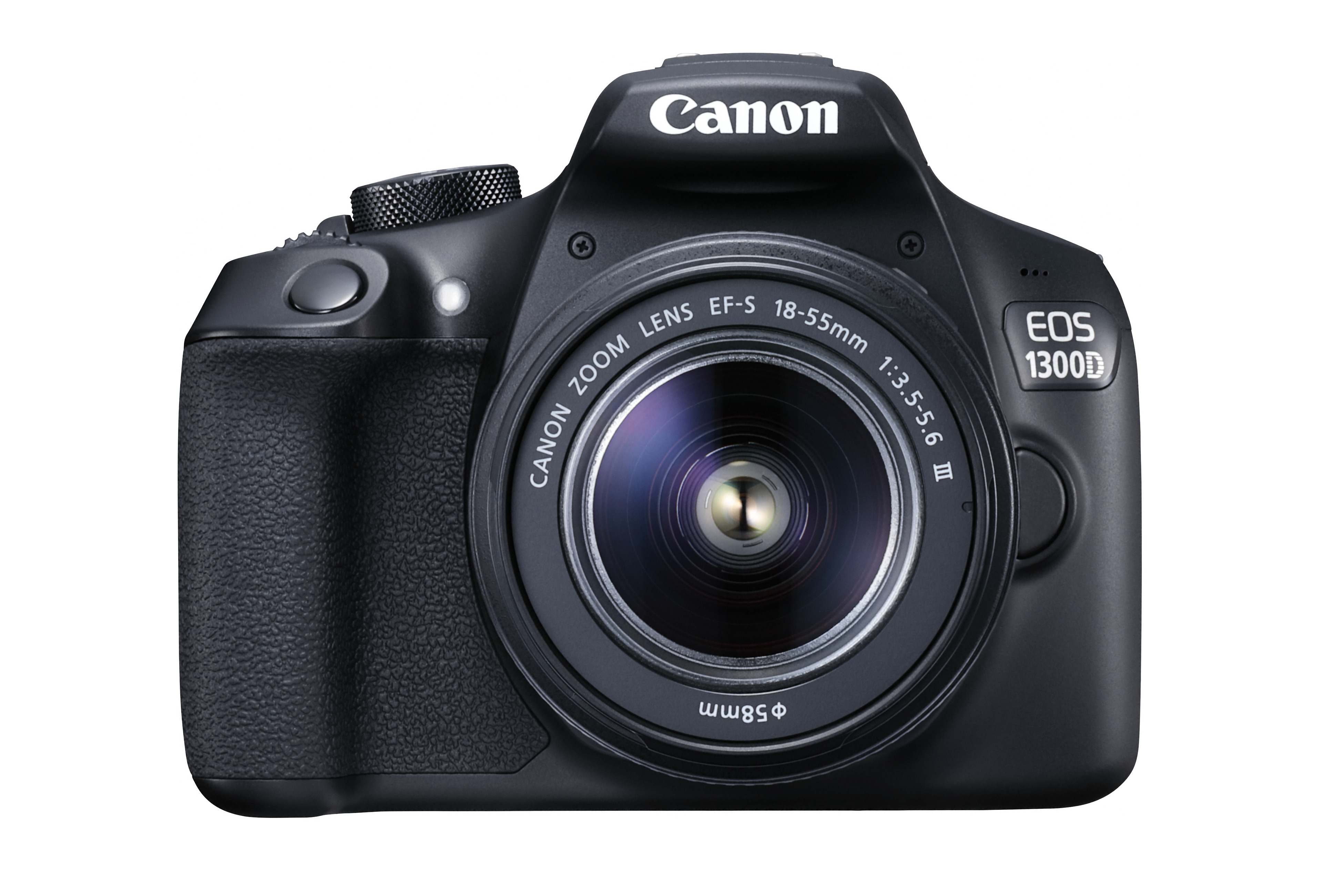 CANON EOS 1300D Kit Spiegelreflexkamera, 18 Megapixel, 18-55 mm Objektiv (DC, EF-S), WLAN, Schwarz