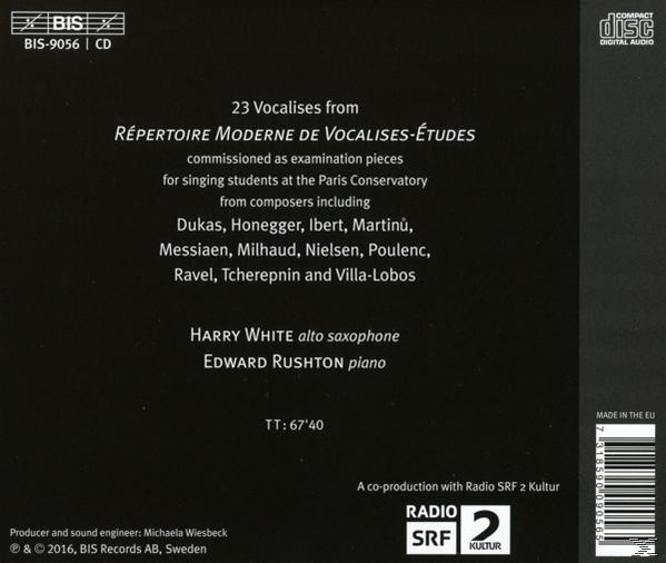 Harry White, Edward Rushton - 23 Vocalises-Etudes  - (CD)