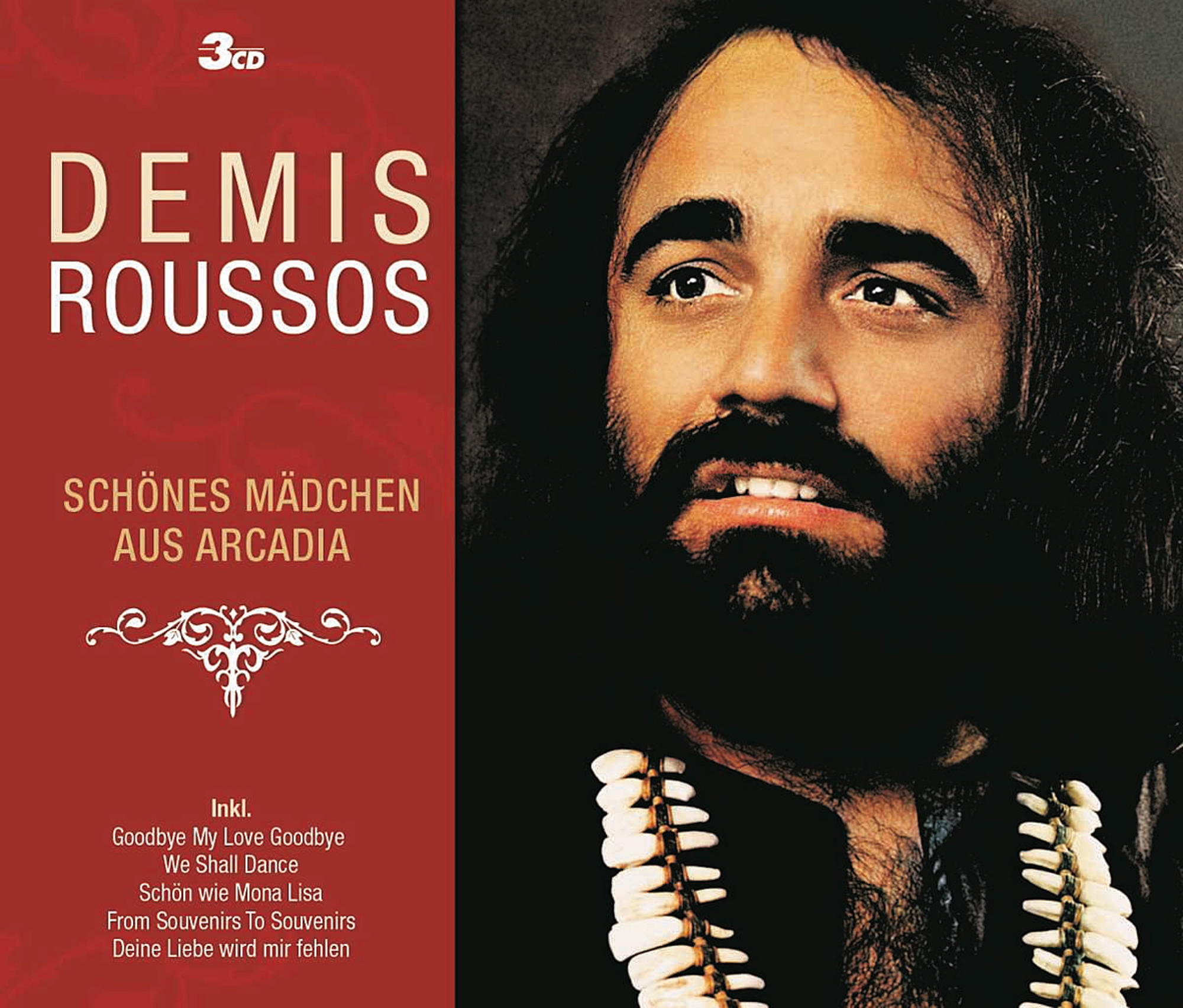Albumcover mit Porträt eines Mannes, Titel 'Schönes Mädchen Aus Arcadia'.
