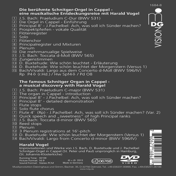 Die berühmte Arp Schnitger-Orgel in Cappel DVD