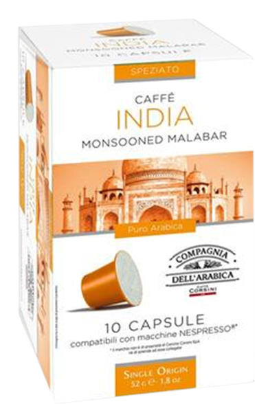 COMPAGNIA DELL' ARABICA DAR066 INDIA SINGLE ORIGIN kávékapszula, Nespresso kompatibilis