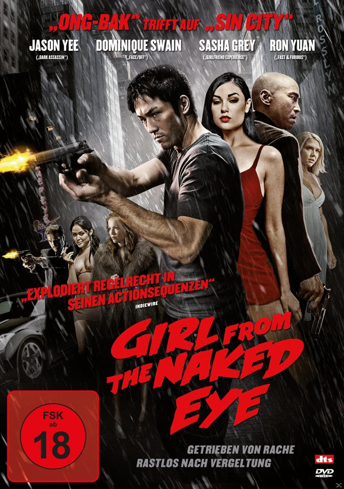 Filmposter mit Jason Yee, Dominique Swain und Sasha Grey. Der Titel lautet "Girl From The Naked Eye".