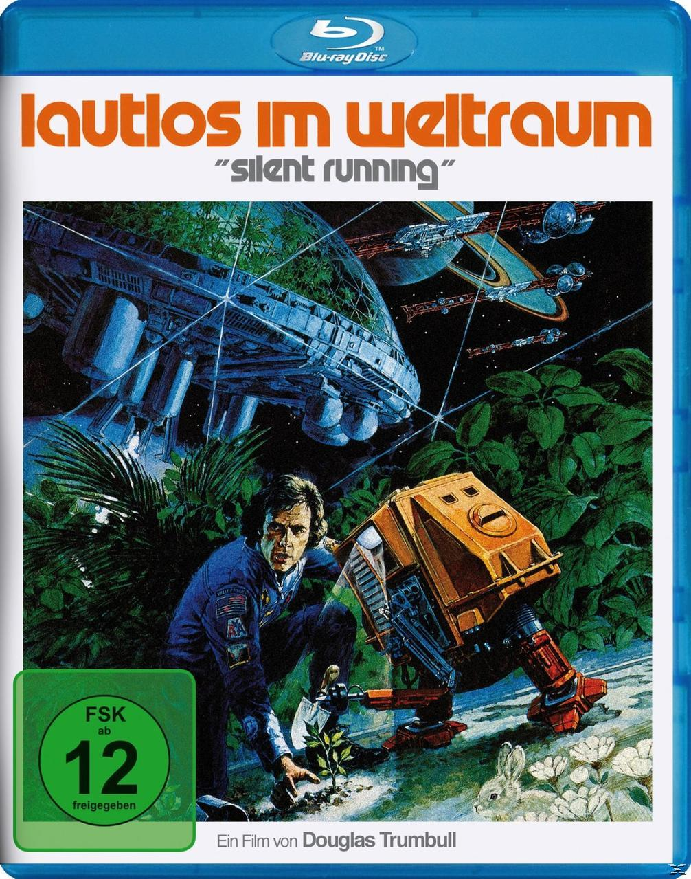Filmcover. Mann pflegt Pflanze, Roboter, Raumschiffe und Titel 'Silent Running'.