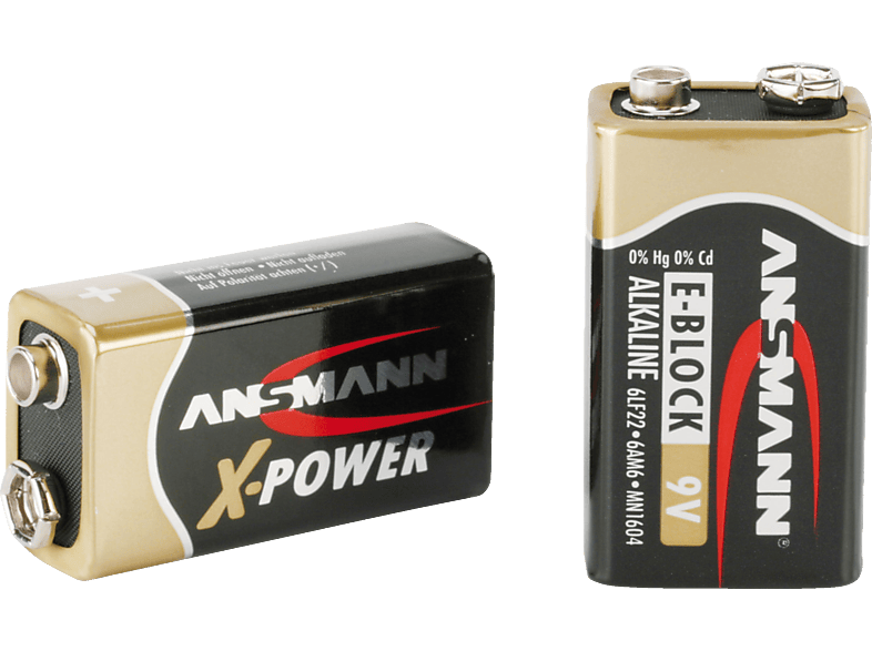 Ansmann X Power Alkaline Batterie 9v Block 9 Volt Batterie Alkaline 9