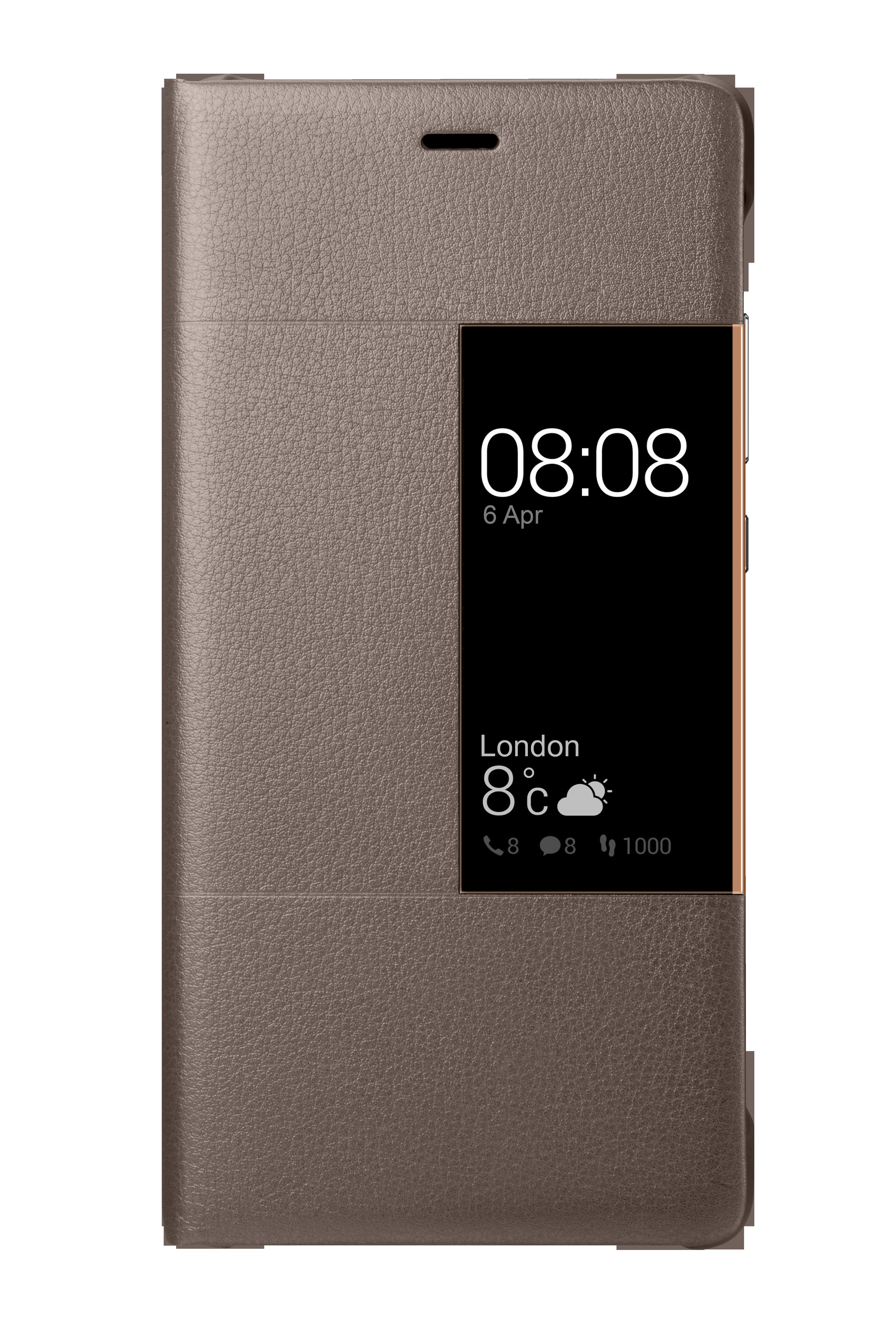 HUAWEI 51991511 View, Bookcover, Huawei, P9, Braun