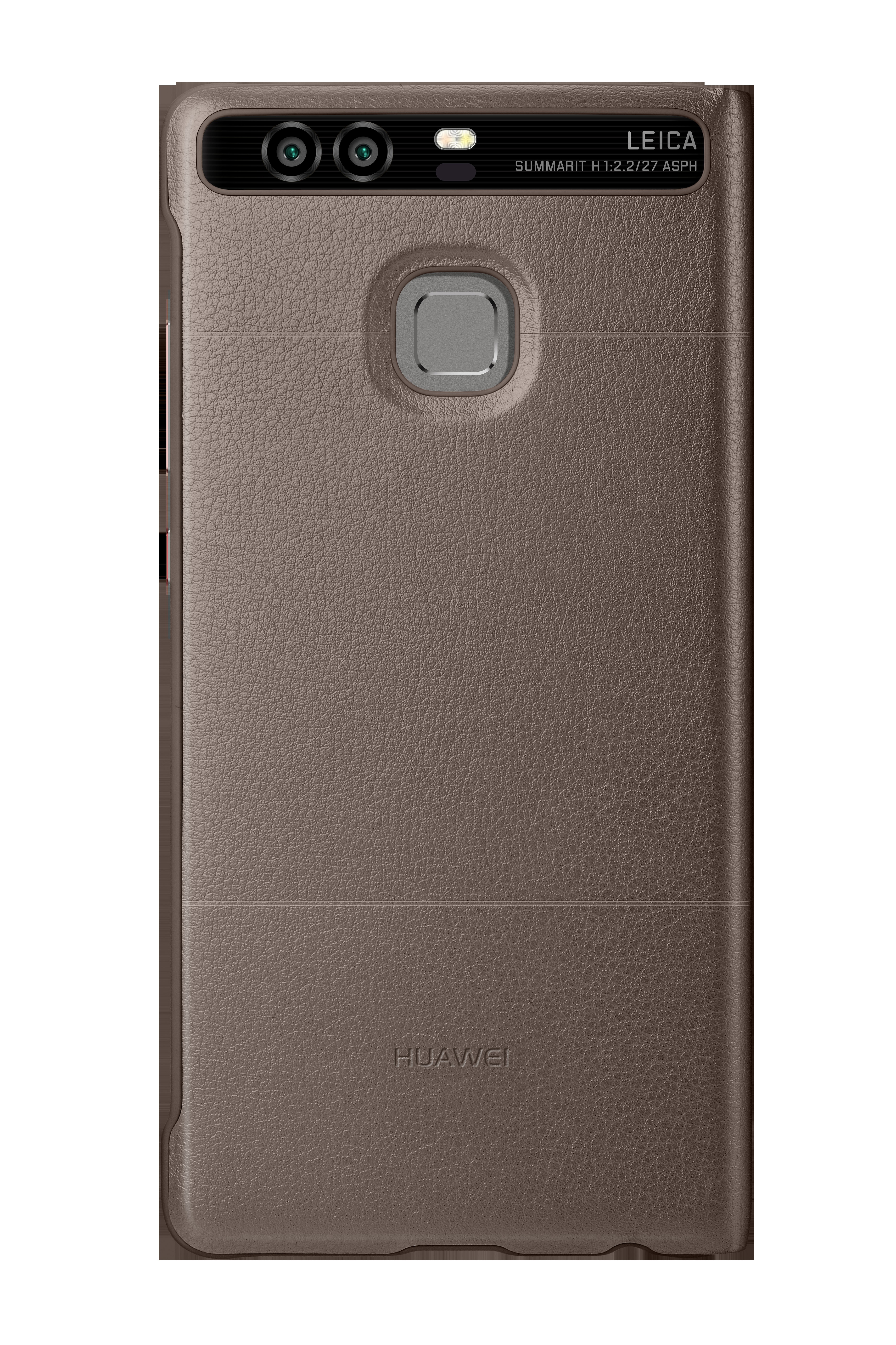 HUAWEI 51991511 View, Bookcover, Huawei, P9, Braun