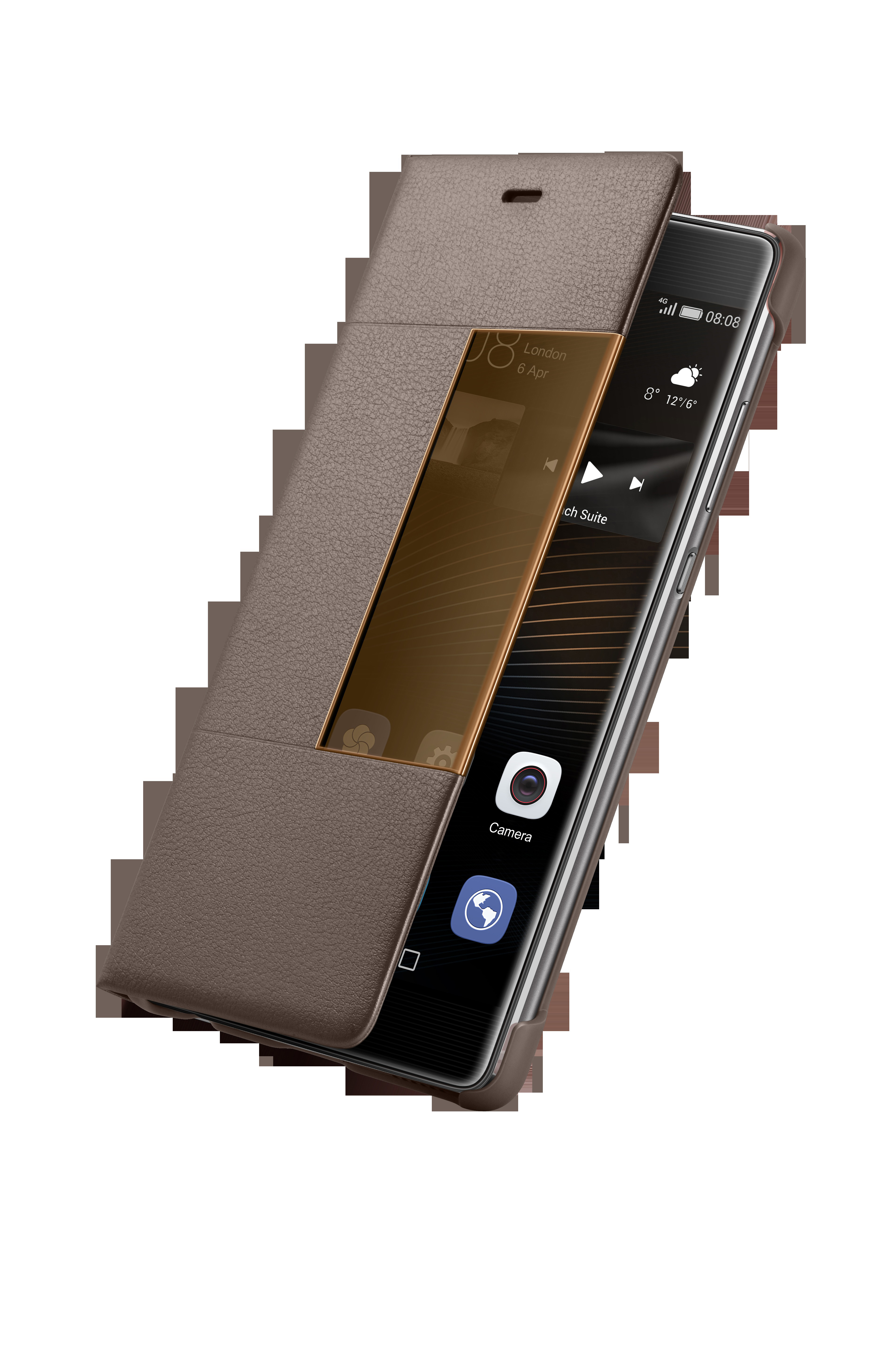 HUAWEI 51991511 View, Bookcover, Huawei, P9, Braun