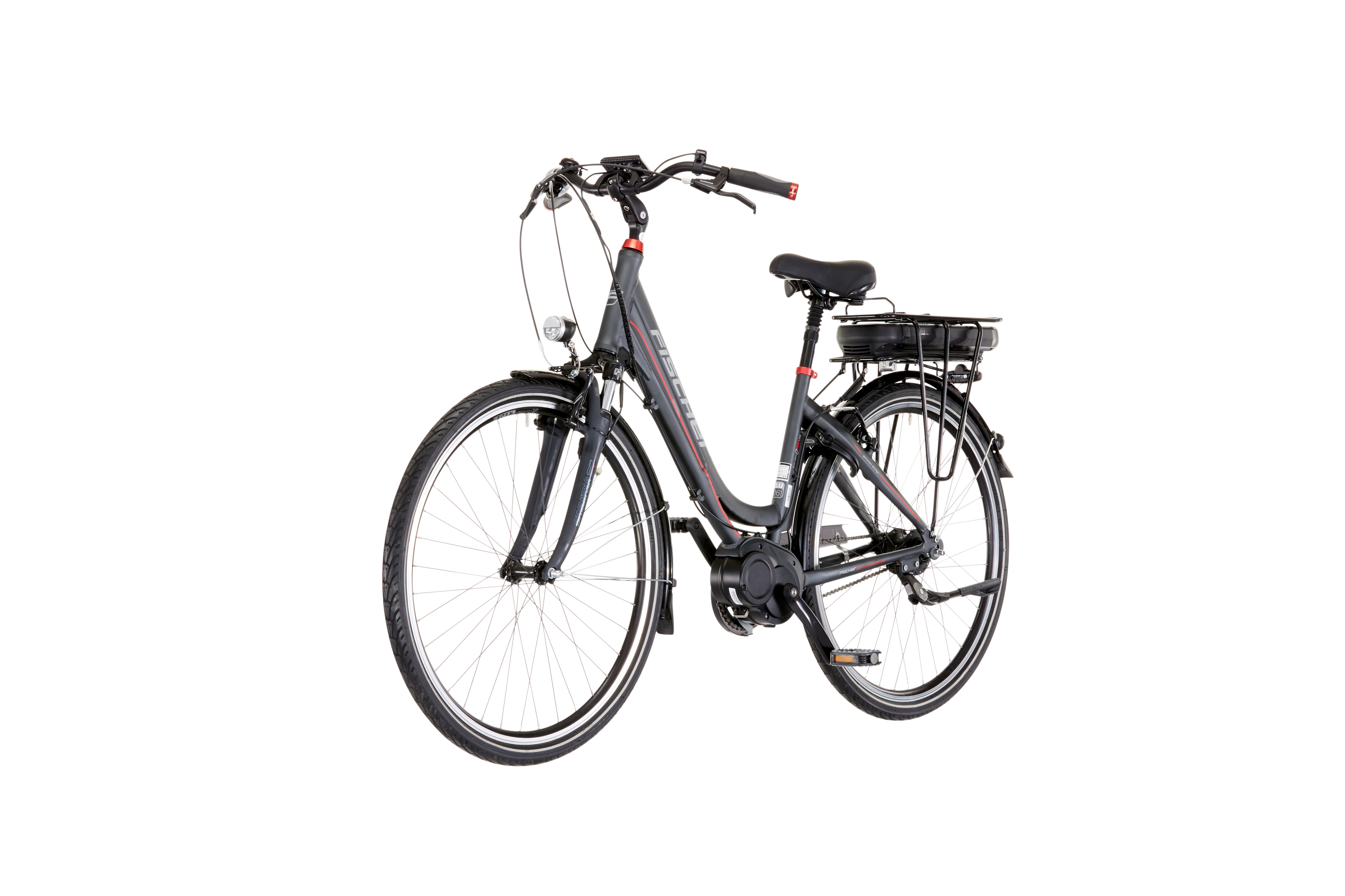 FISCHER ECU 1604  Citybike (Laufradgröße: 28 Zoll, Unisex-Rad, 557 Wh, Anthrazit)
