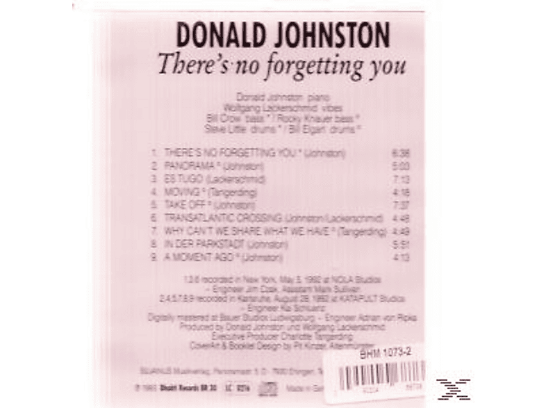 Thumbnail - Donald Johnston - There's No Forgetting You (CD)