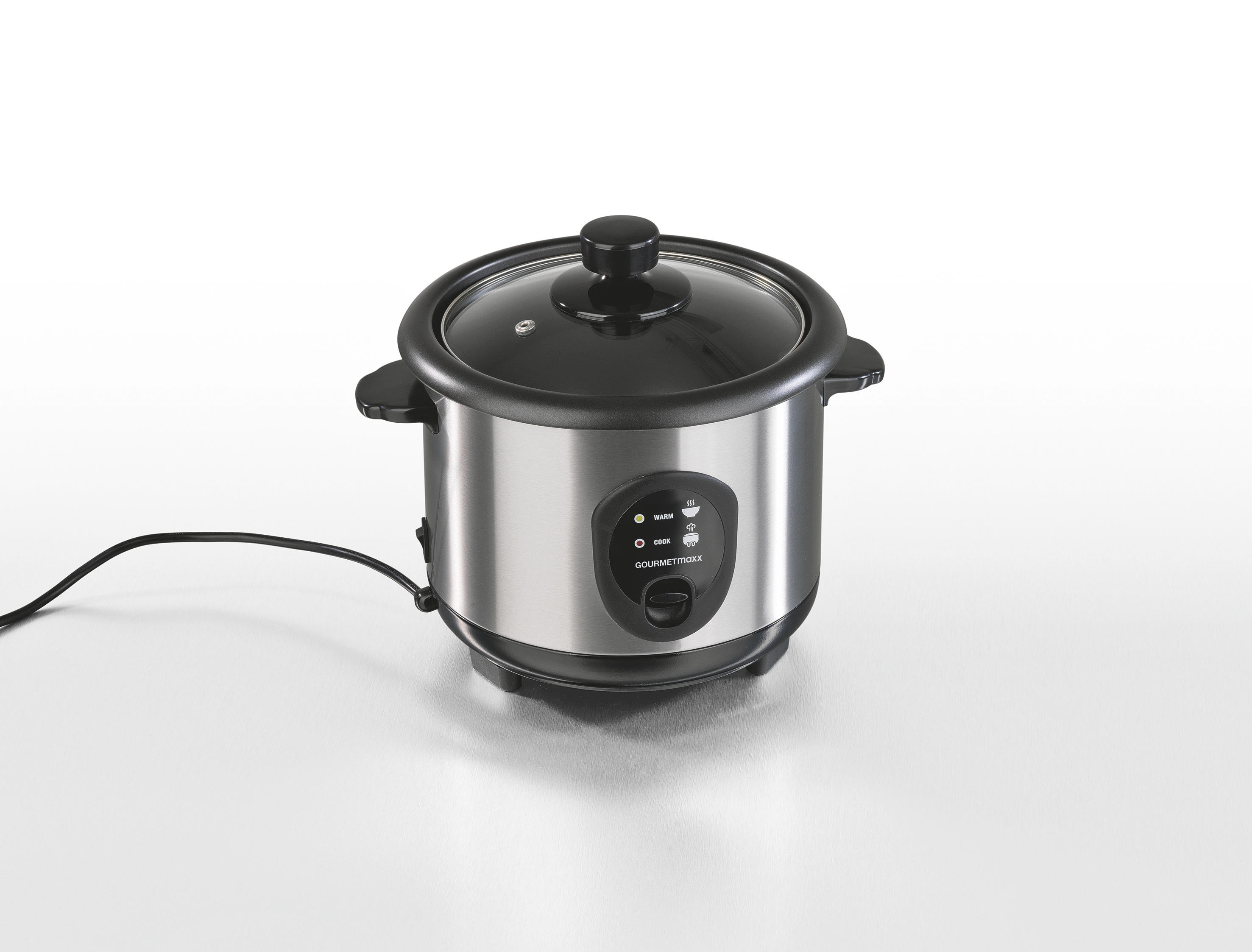 GOURMETMAXX 9724 Reiskocher (400 Watt, Silber/Schwarz)