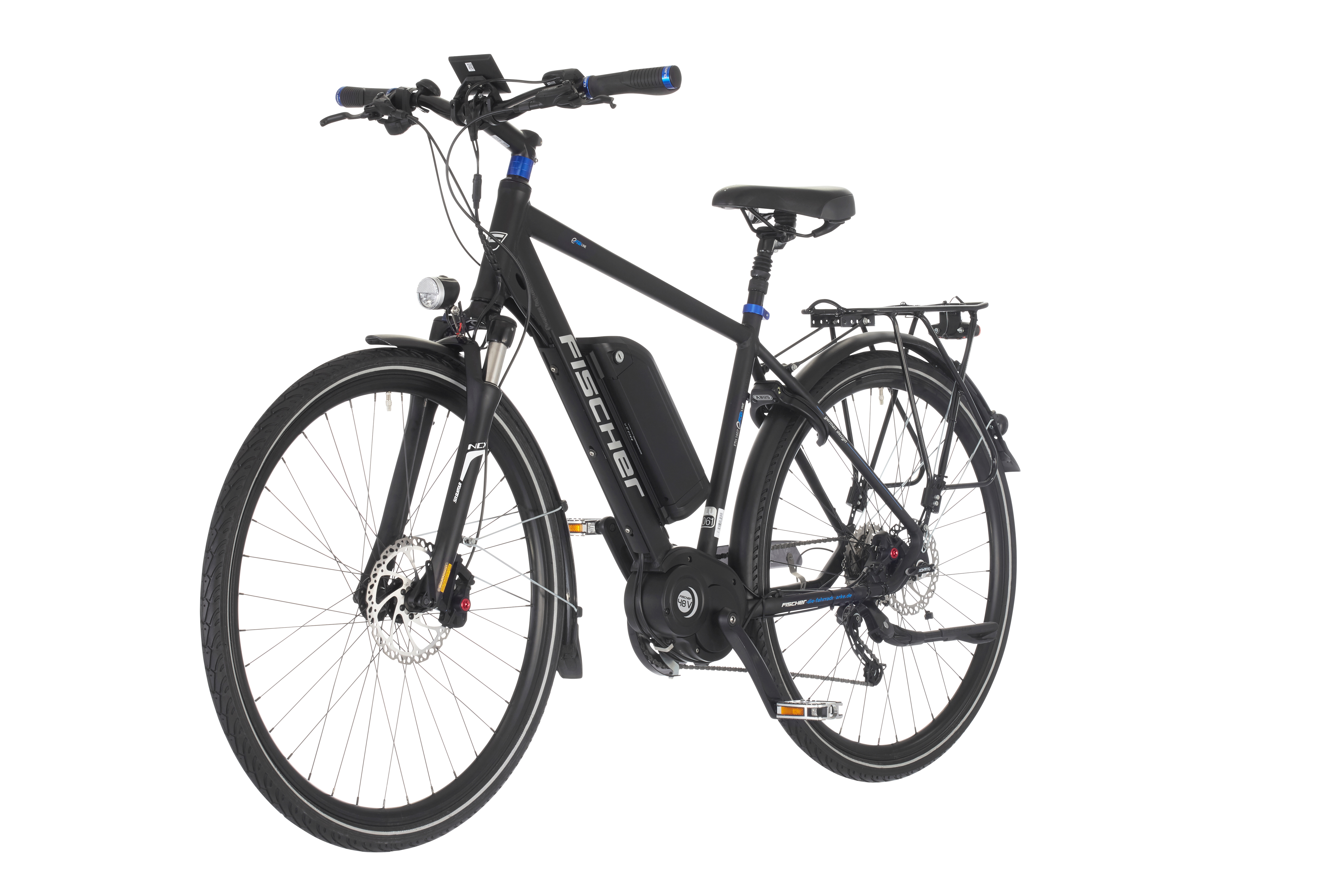 FISCHER Herren Trekking Proline EVO ETH 1607 Shimano 9-Gang Deore Trekkingrad (Laufradgröße: 28 Zoll, Herren-Rad, 504 Wh, Schwarz matt)