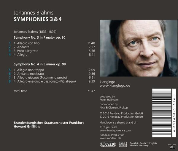 Brandenburgisches Staatsorchester, Griffiths - Sinfonien 3+4  - (CD)