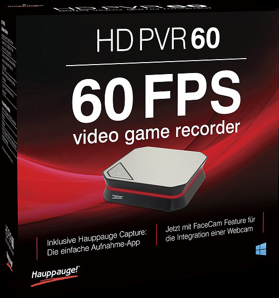 HAUPPAUGE 01602 HD PVR 60 Gaming-Recorder Gaming-Recorder, Grau/Schwarz/Rot