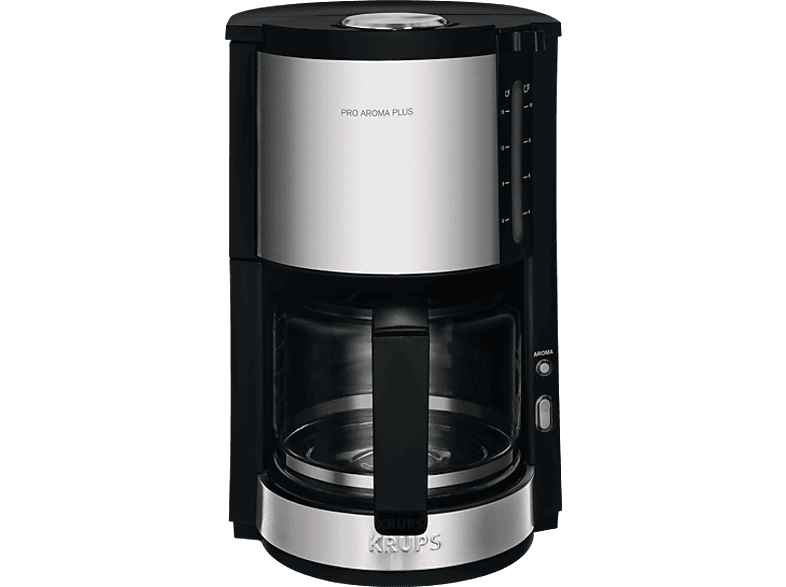 Krups KM 321 Pro Aroma Plus Kaffeemaschine Edelstahl, Schwarz
