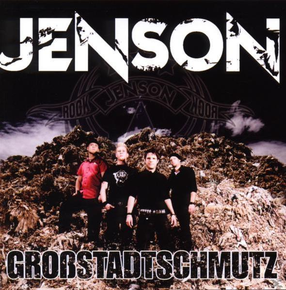 Albumcover mit Band auf Müllhaufen. Text: Großstadtschmutz.