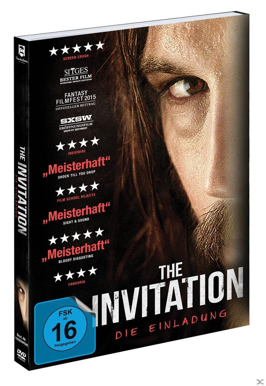 DVD-Cover. Das Auge eines Mannes steht im Mittelpunkt. Der Titel lautet 'The Invitation'.