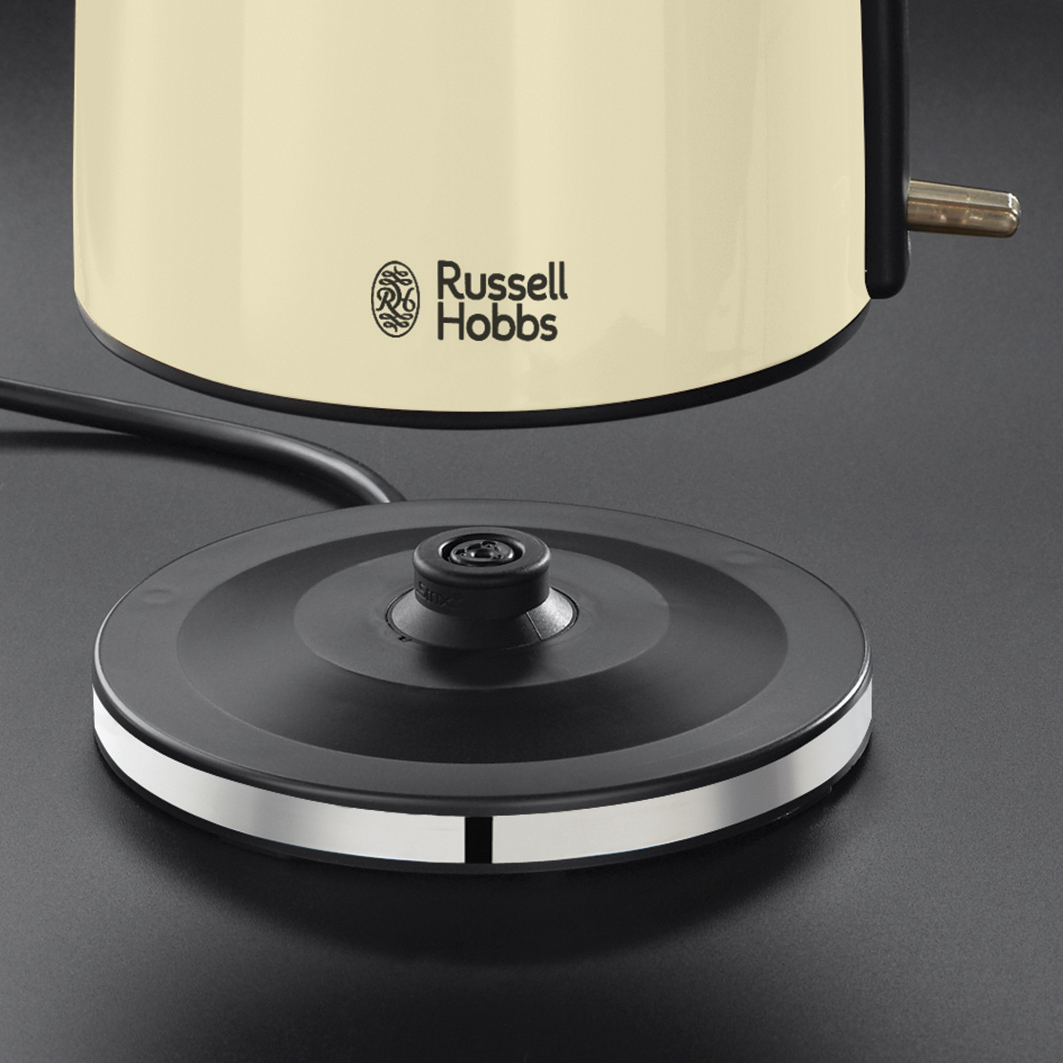 RUSSELL HOBBS 18943-70 Colours Classic Cream Wasserkocher, Creme/Schwarz