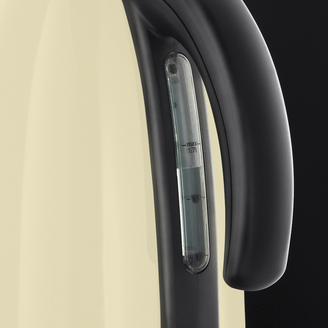 RUSSELL HOBBS 18943-70 Colours Classic Cream Wasserkocher, Creme/Schwarz