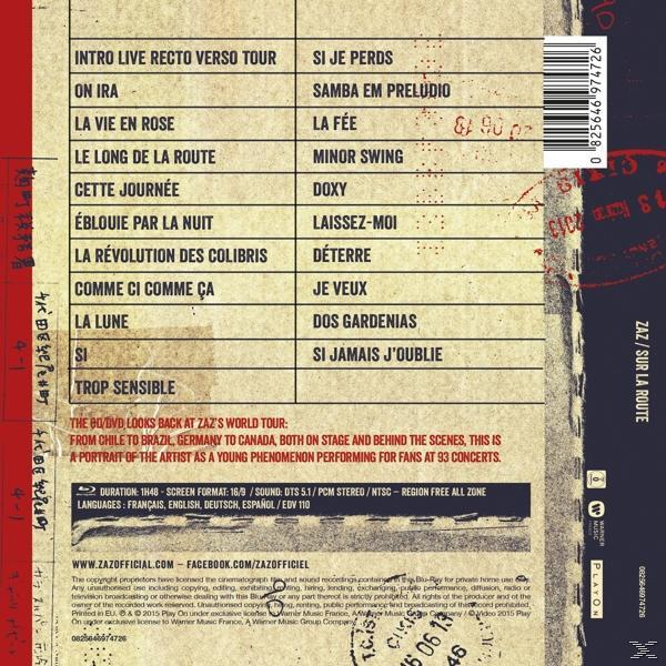 Rückseite eines Zaz-Albums mit Titellisten und Credits.