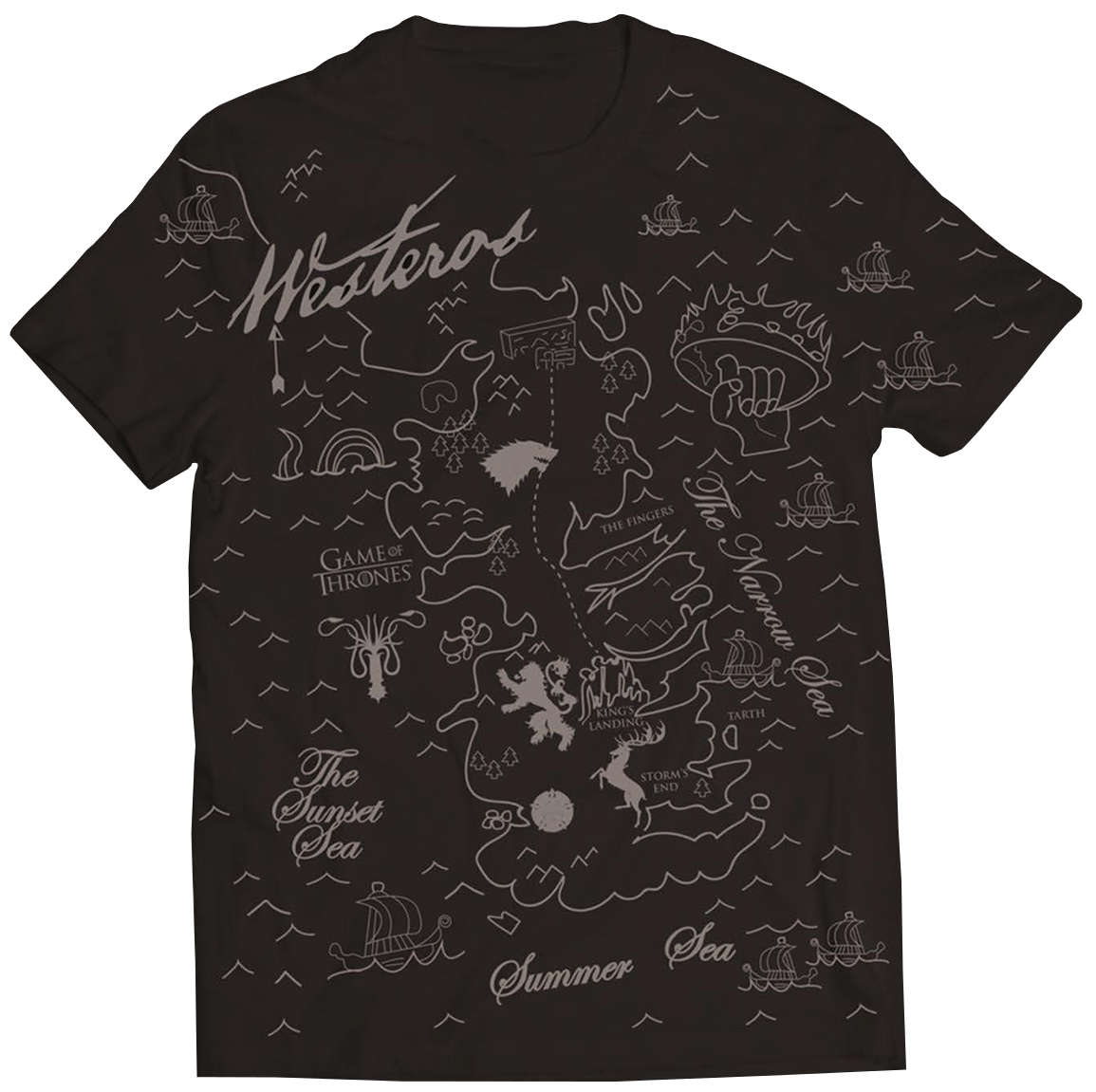 Trónok harca - Westeros Map - póló