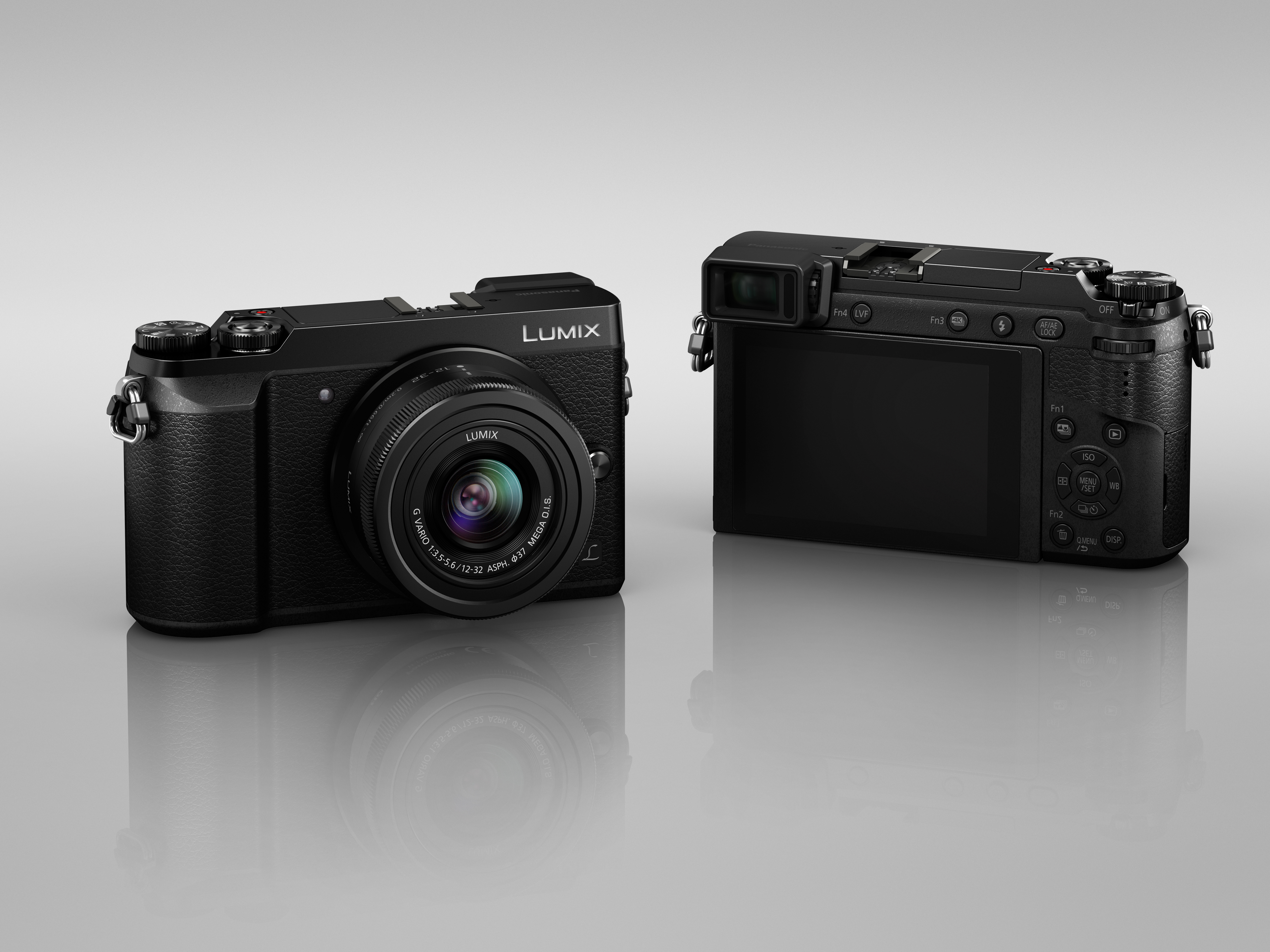 mit Display Lumix PANASONIC Systemkamera , Objektiv mm WLAN 7,5 cm 12-32 Touchscreen, DMC-GX80K