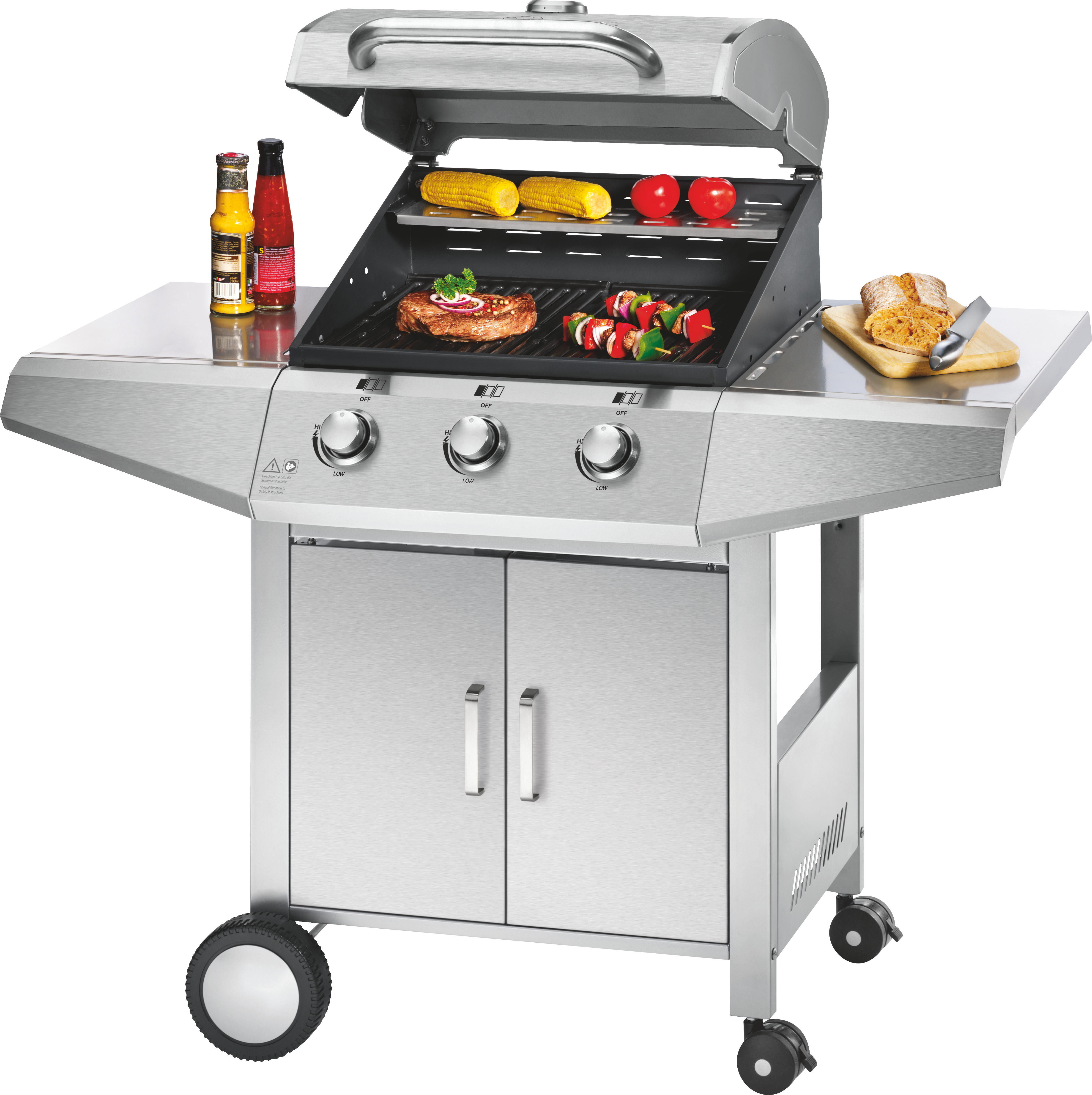 PROFICOOK PC-GG 1057 Gasgrill, Inox (9,45 kW)