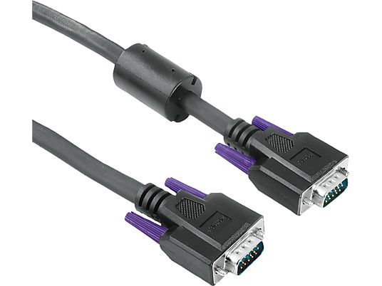 HAMA Câble VGA - 10 m - Noir - Câble VGA, 10 m, Noir