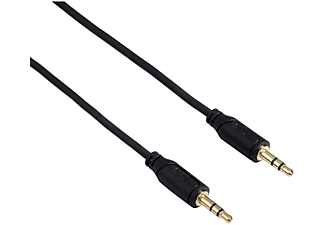 HAMA hama "Flexi-Slim" Audio Câble - 3.5 mm - 0.75 m - Noir - cavo audio (Nero)