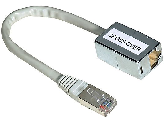 HAMA Câble d´adaptation croisé, fiche mâle 8p8c - fiche femelle 8p8c - Câble adaptateur CAT 5e, Cat-5e, Argent