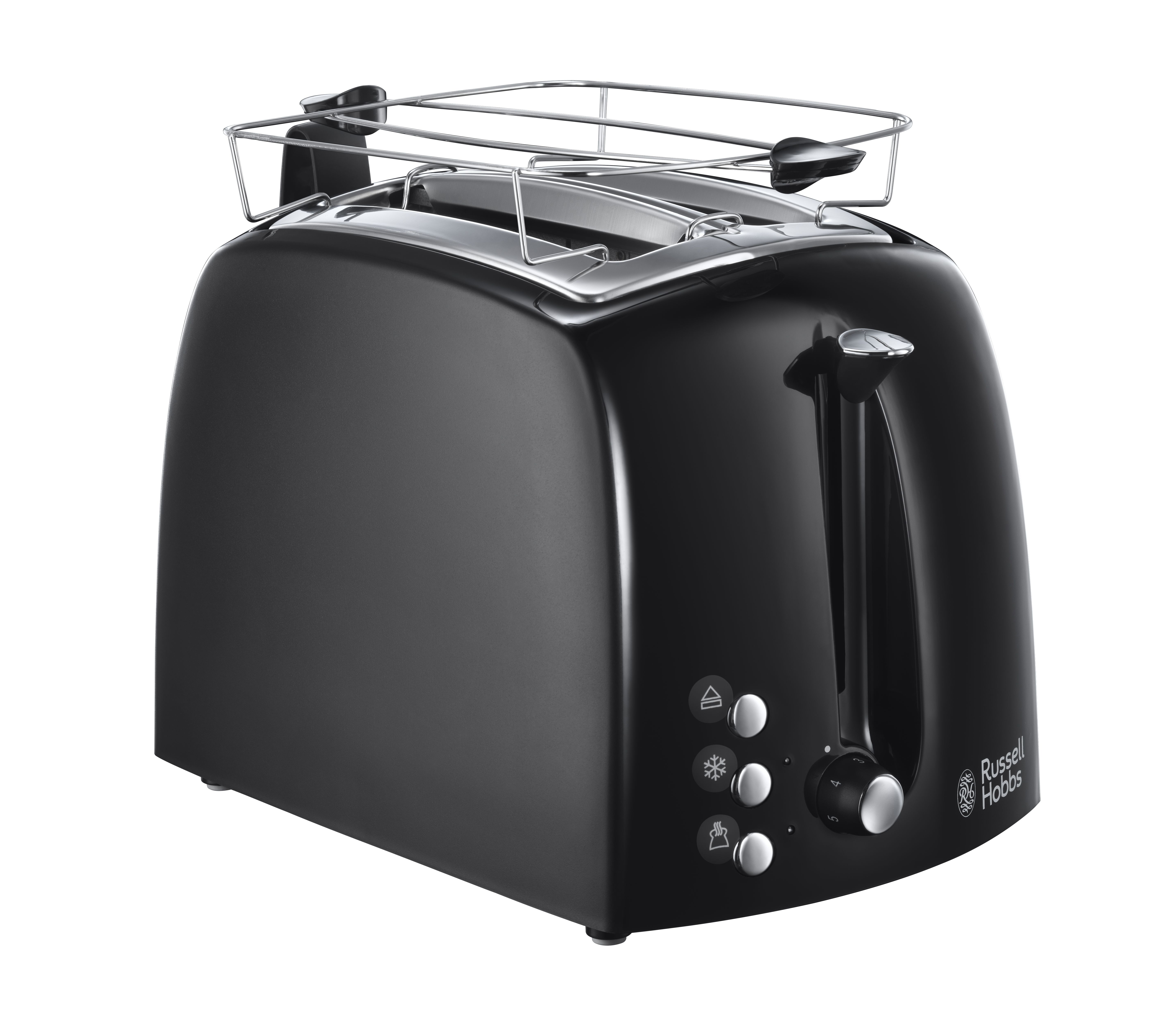 Russell Hobbs Toaster voor 2 sneden, Centreren van boterhammen, Breedbek, Ontdooifunctie, Opwarmfunc