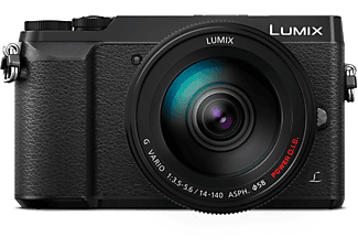 PANASONIC Lumix DMC-GX80H Systemkamera  mit Objektiv 14-140 mm , 7,5 cm Display Touchscreen, WLAN