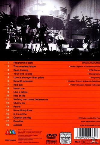 DVD-Rückseite mit Titelliste, Credits und Sonderfunktionen.
