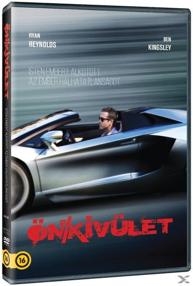 Filmborító egy férfival egy autóban. A cím piros.