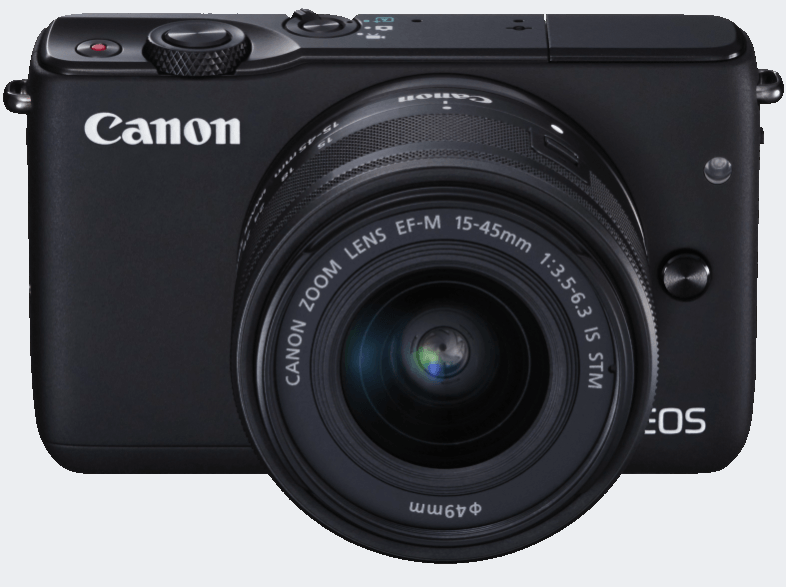 CANON EOS M10 3 inç 7.5 cm Ekran 18 MP EF-M 15-45mm Lens Kit Wi-Fi NFC EU23 DSLR Fotoğraf Makinesi Siyah