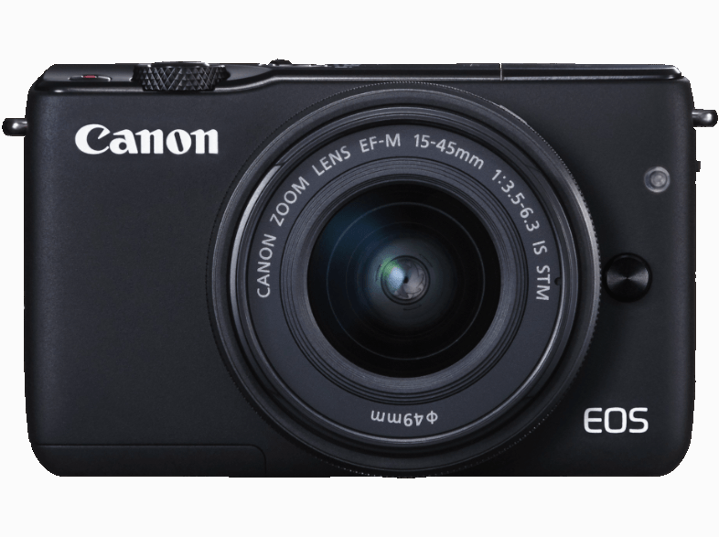 CANON EOS M10 3 inç 7.5 cm Ekran 18 MP EF-M 15-45mm Lens Kit Wi-Fi NFC EU23 DSLR Fotoğraf Makinesi Siyah