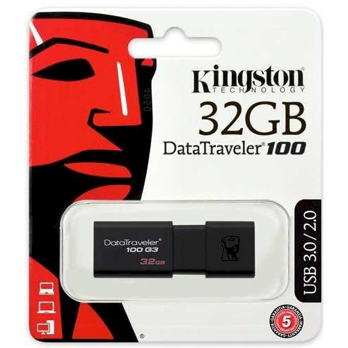 KINGSTON DT100G3 Data Traveler 32GB USB 3.0 Taşınabilir Bellek