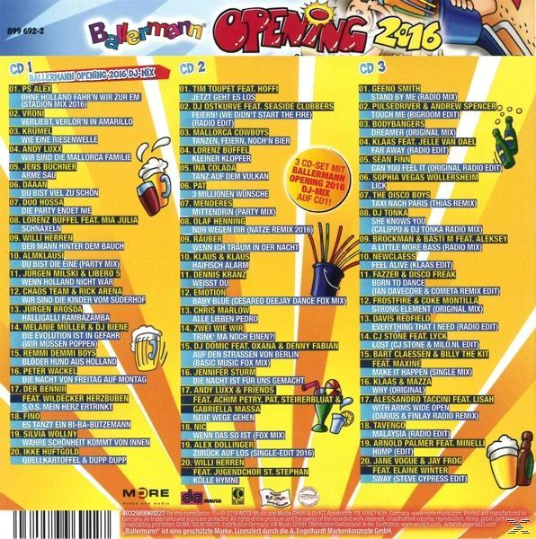 VARIOUS - Ballermann Opening 2016  - (CD)