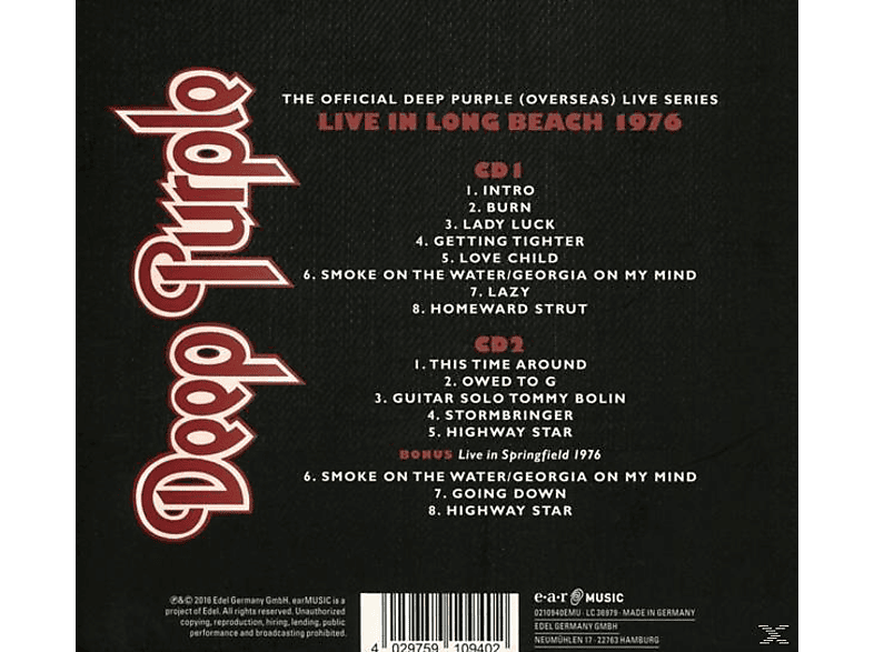 Thumbnail - Deep Purple - Long Beach 1976 (2016 Edition) (CD)