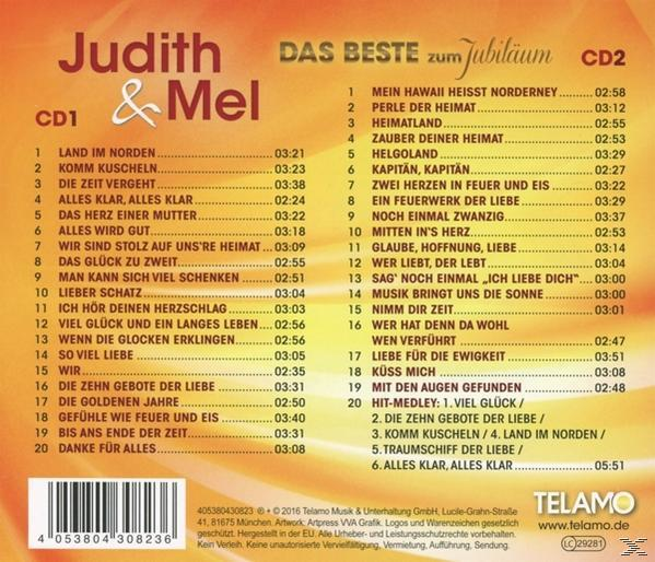 Judith & Mel - Beste Zum Jubiläum-30jahre, Das  - (CD)