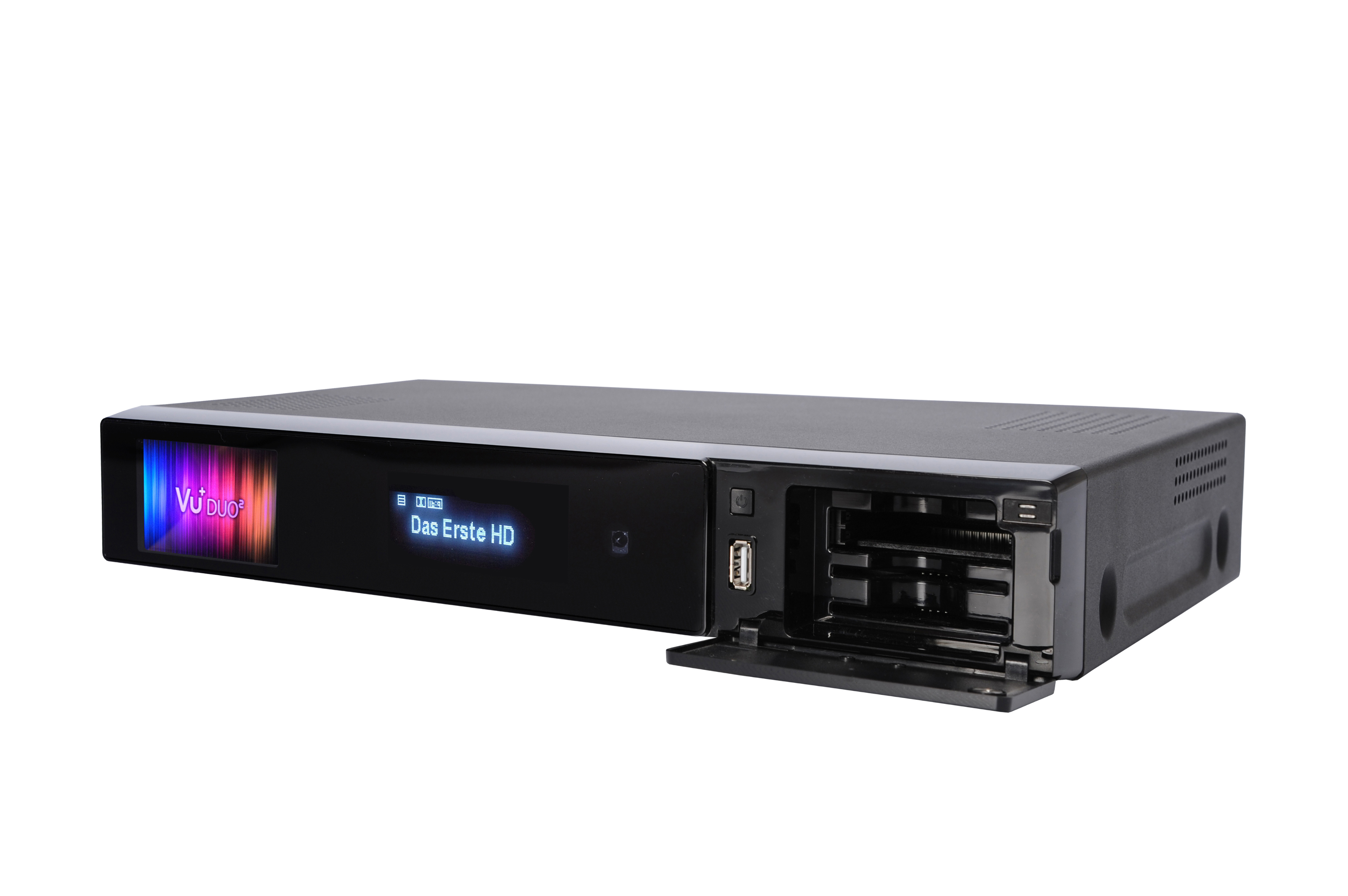 VU+ Duo² Linux Receiver 2x DVB-S2 Tuner (HDTV, PVR-Funktion, Twin Tuner, DVB-S, DVB-S2, Schwarz)